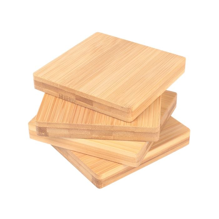 Bamboo Unique Drink Coasters Set Of 4