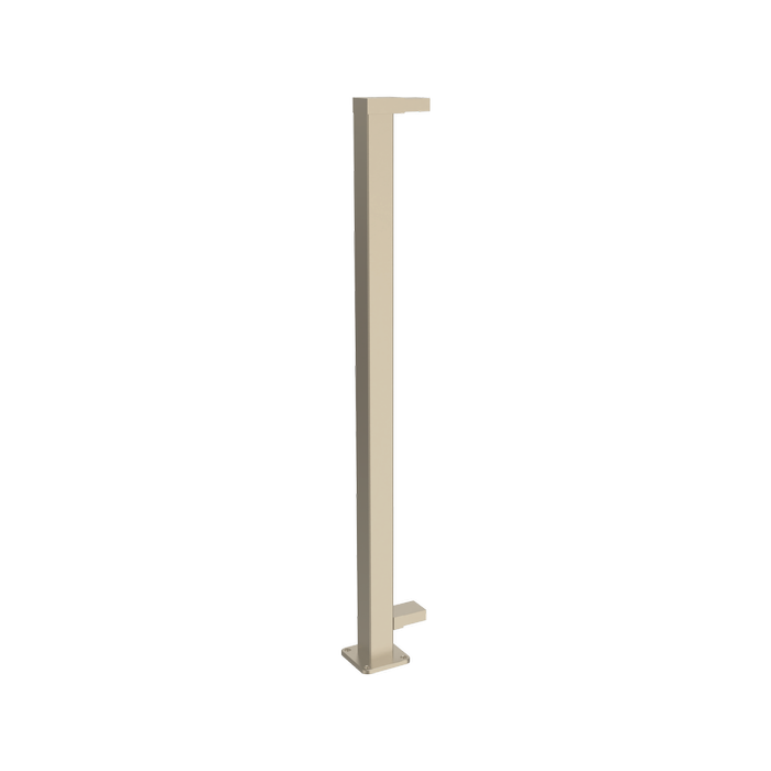 ProtectorAl 1010 mm H Paperbark Aluminium Flanged End Balustrade Post