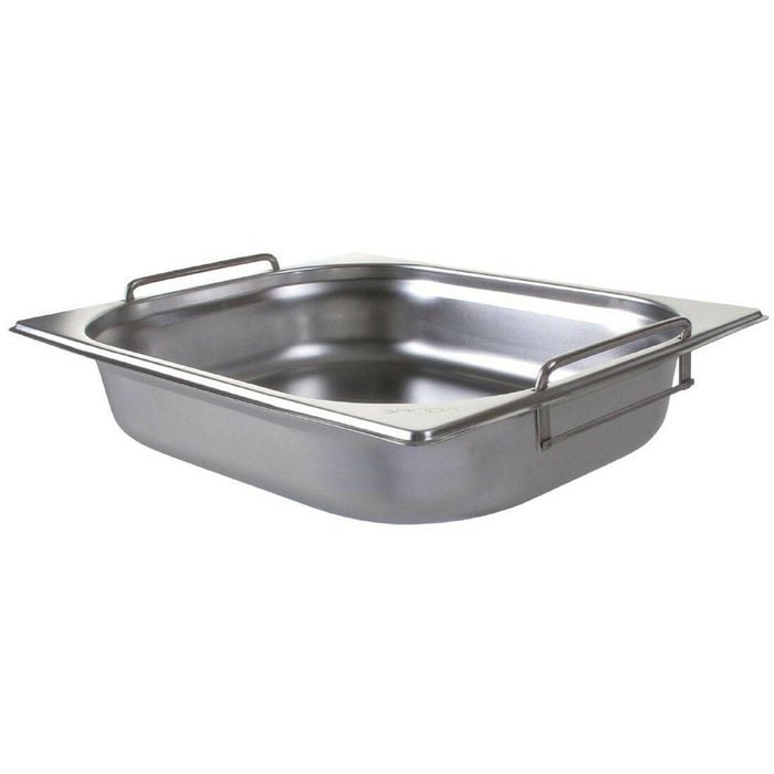 Vogue Gastronorm Tray 1/2 Size With Handles Stainless Steel 65mm Commercial Kitchen Food Storage