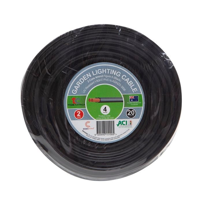 Tycab Cables 4.0mm2 x 20m 2 Core 12V Garden Cable