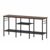 Ufurniture 120cm TV unit Cabinet Entertainment Center TV Stand Media Console Table with Open Shelf Walnut