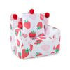 Costway Kids Sofa Foam Filled Armchair Ergonomic Crown Shape Children Couch Lounge Strawberry Pattern
