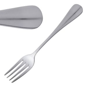Olympia Dessert Fork Baguette 12 Pack Stainless Steel Commercial Cutlery