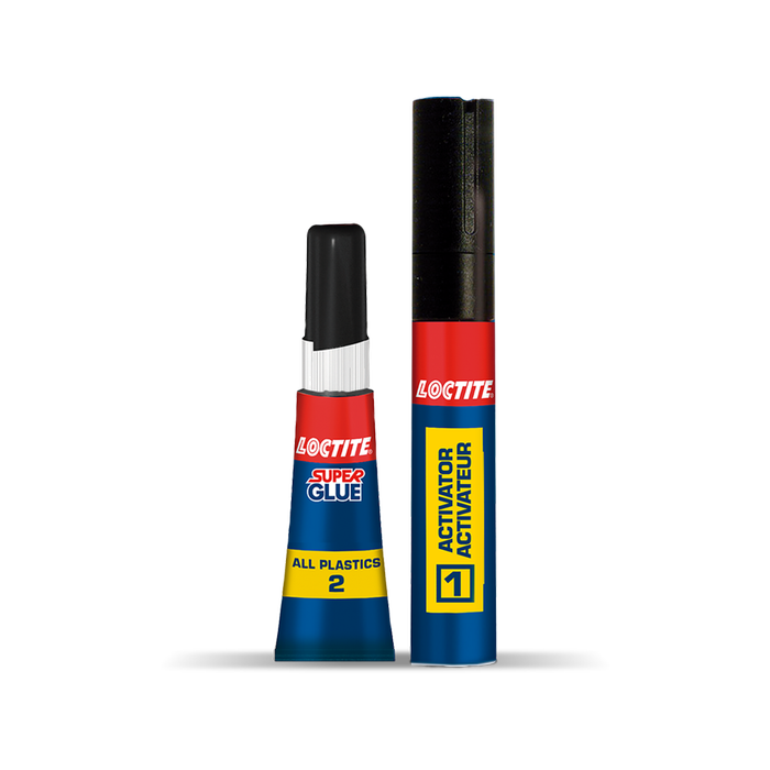 Loctite 2g And 4ml 2 Part All Plastic Superglue
