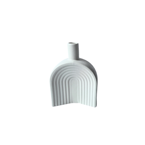 Elegant Collections 22cm White Nordic Arch Ceramic Vase