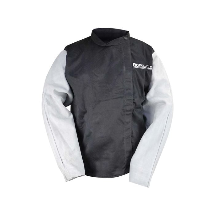 Bossweld X Large FR40 Welder Jacket With Leather Sleeves