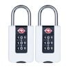 Syneco White TSA ABS Combination Padlock - 2 Pack