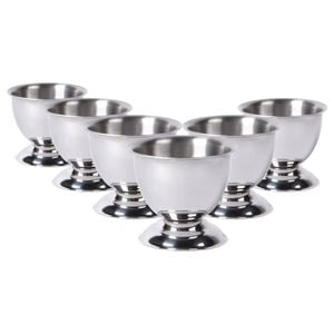 Stainless Steel Egg Cups - Pack of 6