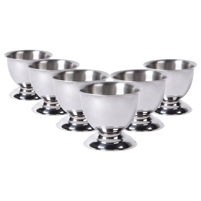 Stainless Steel Egg Cups - Pack of 6