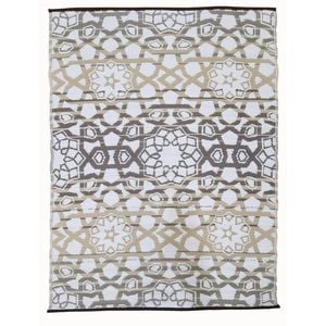 Reversible Outdoor Plastic Mat - Chatai 21A6 - Beige Multi-120x170cm