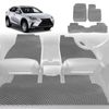 6D Diamond Car Floor Mats for Lexus NX 2014-2021-Full Set-Grey-Outback GT