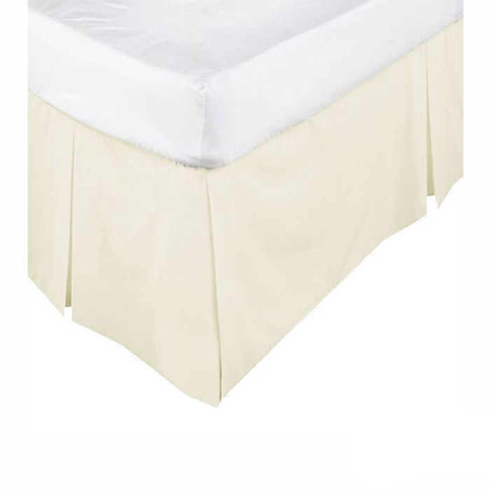 Kingdom Box Pleated Valance Cream - DOUBLE