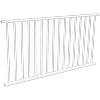 ProtectorAl 1800 x 950mm White Aluminium Flat Top Round Picket Balustrade Panel