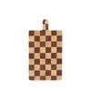 Davis & Waddell Hudson Acacia Wood Checkerboard Serving Board With Handle Natural 44x24x2cm