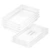 SOGA 1/1 GN Polycarbonate Food Pan 65mm Clear 4 Pack with Lids