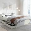 Artiss Bed Frame Double Size with Charging Ports and 2 Drawers AURA