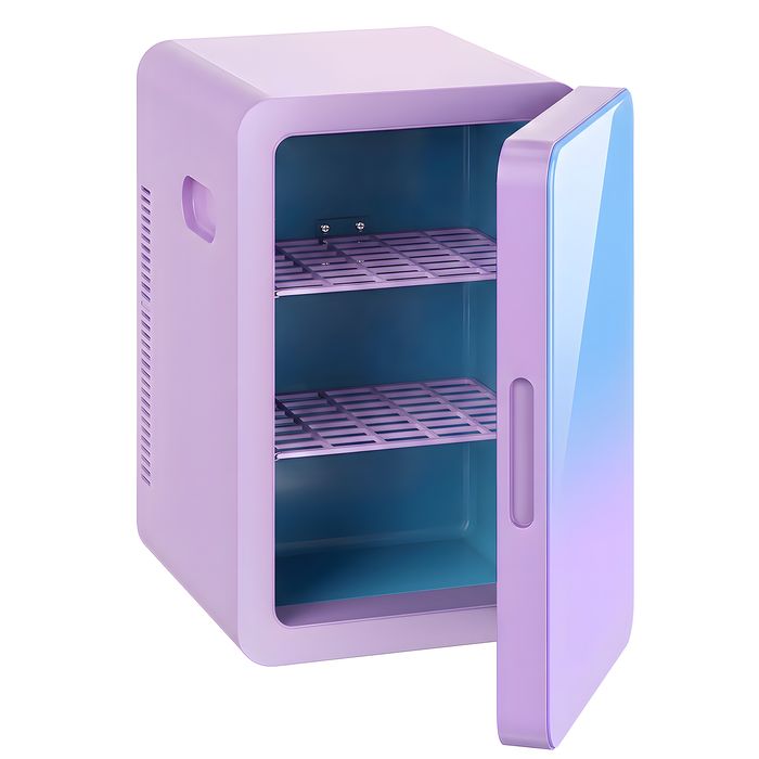 Advwin 22L Camping Fridge Portable Mini Fridge Car Cooler and Warmer Purple & Blue