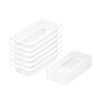 SOGA 1/3 GN Polycarbonate Food Pan 65mm Clear 6 Pack with Lids