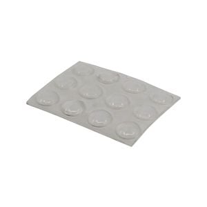 Surface Gard 10mm Clear Round Rubber Bumper - 12 Pack