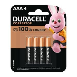 Duracell Coppertop Alkaline AAA Battery - 4 Pack