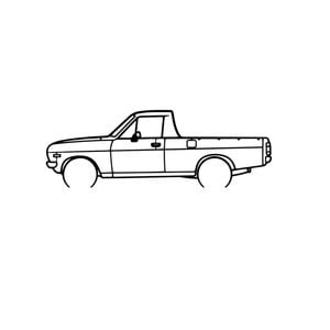 Ignite Laser Datsun 1200 Ute Silhouette Metal Wall Art Rustic Metal 15.7inch/40cm