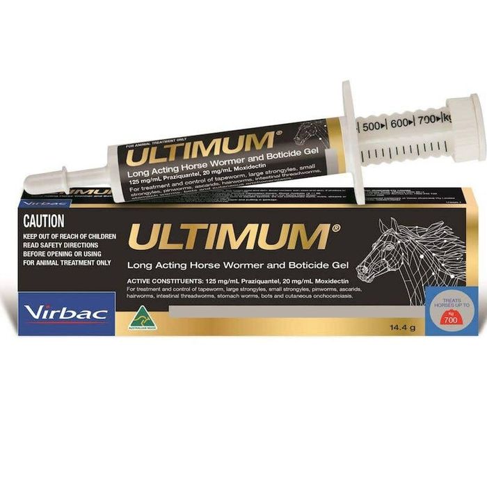 Virbac Ultimum Long Acting Wormer & Boticide Gel for Horses 14.4g