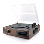 mbeat USB Turntable and Cassette to Digital Recorder - Wood
