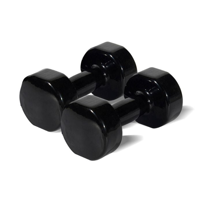 2pk Vinyl Dipped Weighted Dumbbell 6kg Home Gym Workout Set