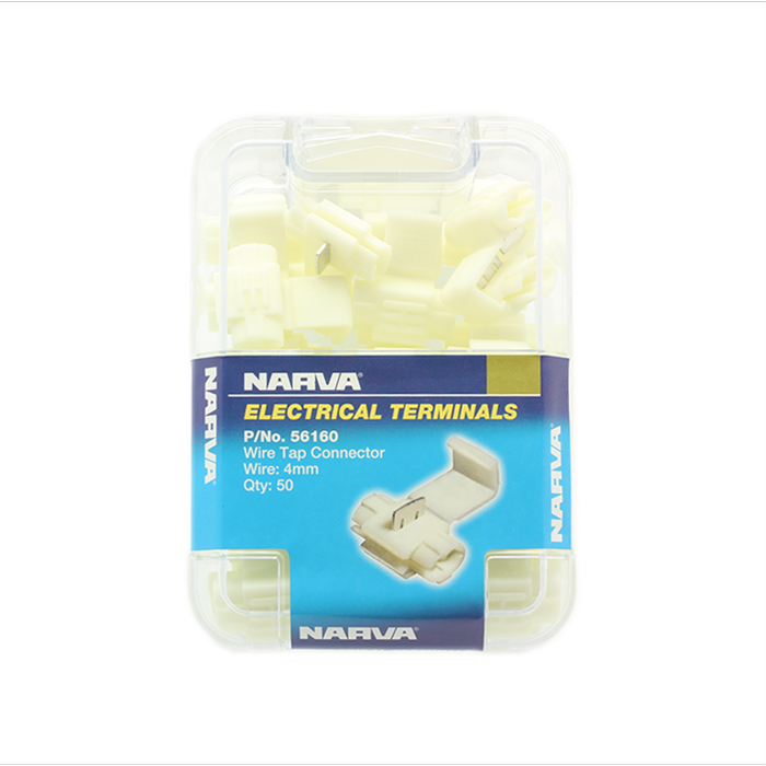 Narva Electrical Terminal Ezy Tap Wire Connector - 4mm 50 Pack