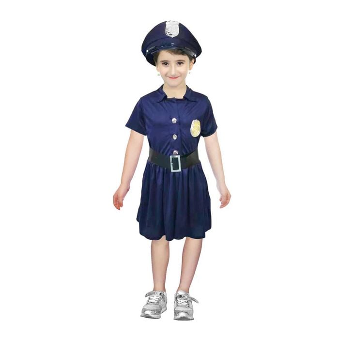 Girls Police Cop Costume Officer Book Week Cop Costume Halloween Party 6-9 Years Old