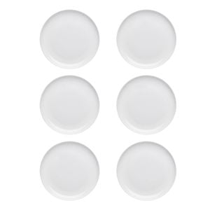 6PK Ecology 27cm Canvas Dinner Plate Coupe Dinnerware - White