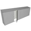 Build-a-Shed 0.8 x 6 x 2m Skillion Shed with Single Hinged Side Door - Zinc