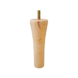 Adoored 150mm Curved Tapered Raw Wooden Leg