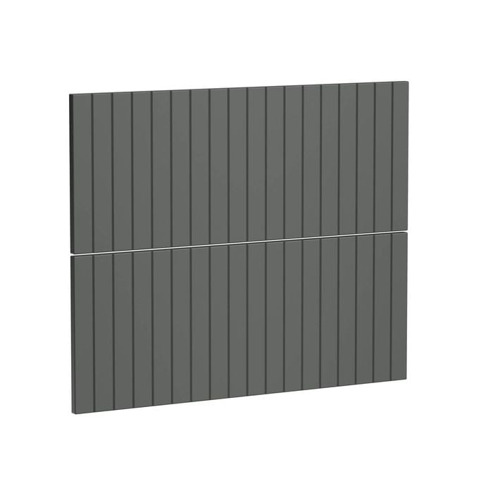 Kaboodle 900mm Grey Fig V-Groove 2 Drawer Panels
