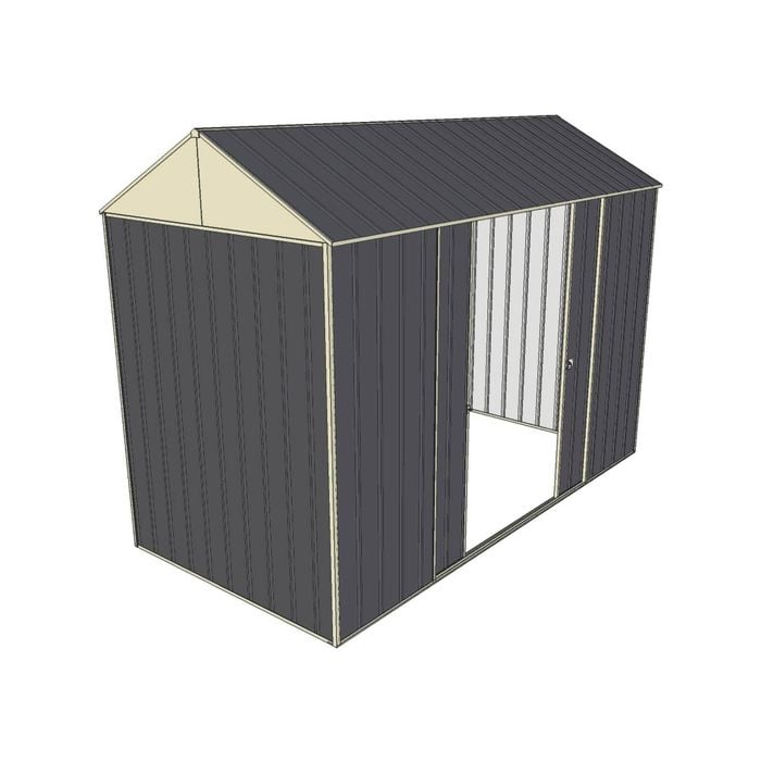 Build-a-Shed 1.5 x 3.0 x 2.3m Gable Double Sliding Side Door Shed - Grey