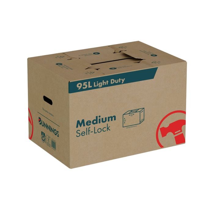 Bunnings 95L Light Duty Self-Lock Moving Carton