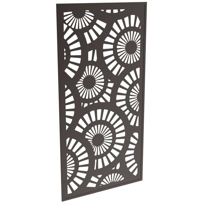 ProtectorAl 300-940w x 941-1840h Black Sunburst Framed Composite Decorative Panel