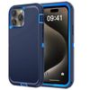 Rugged Case Shockproof Heavy Duty Cover - For Apple iPhone 15 Pro (Blue)