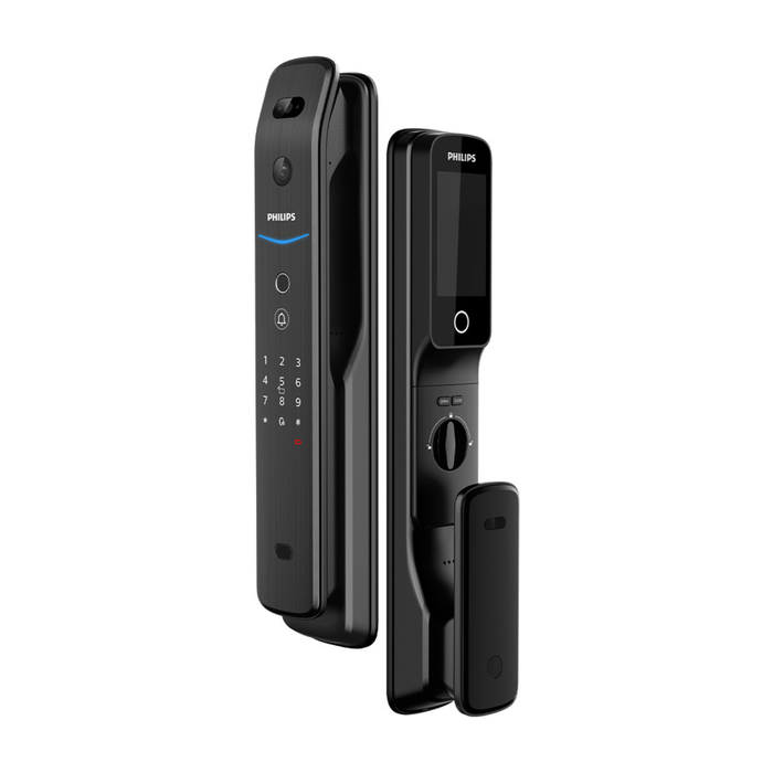 Philips Black EasyKey Smart 3D Facial Recognition & Video Intercom Mortise Door Lock 