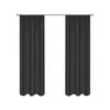 Smart Home Products 190cm-wide Black Multi Pencil Pleat Blockout Curtain - 2 Pack - 150-230 x 205cm