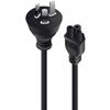 Alogic Power Cord – 2m, IEC C5, 230V AC, 10A, Black, Australia Plug for Power Supplies
