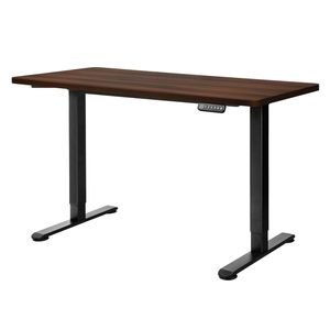 Levede Electric Standing Desk 140x70cm Dual Motor Memory Home Office Walnut