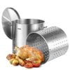 VEVOR Stockpot Silver 84 Quart Large Cooking Pots Stainless Steel with Basket for Home