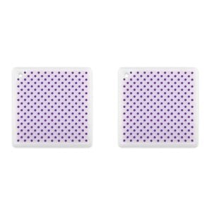 2PK Dexas 7.5cm Silicone Trivet Table Protector Square - Purple