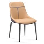 Eureka Couture Upholstered Dining Side Chairs Set of 2, Turmeric & Gray