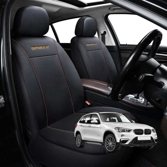 Car Seat Cover for BMW X1 2016 - 2022 (F48) - Black-Front Only