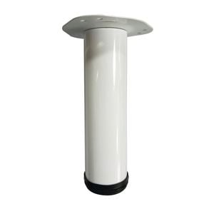 Adoored 60 x 230mm White Round Metal Furniture Leg