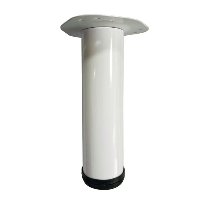 Adoored 60 x 230mm White Round Metal Furniture Leg