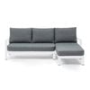 FurnitureOkay Como 2-Piece Aluminium Outdoor Chaise Lounge Setting - White