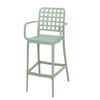 Frankie Resin Barstool with Arms - Green